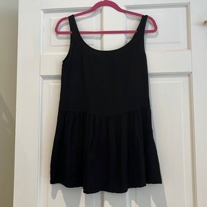 Cotton On Black Mini Dress with Lace up Back